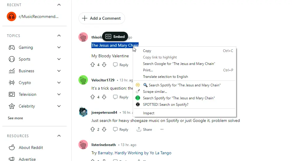 SPOT Spotify Chrome Extension /chrome-extension-spotify/images/spot-search-on-spotify.webp