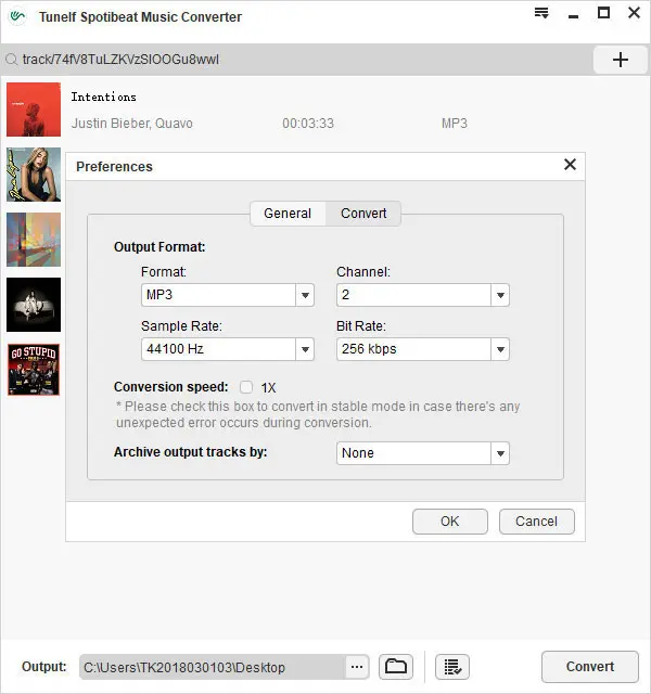 Select Output Format /hack-spotify-premium-iphone/images/spotify-select-output-format.webp