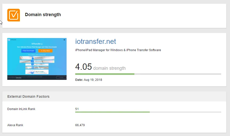 Website Auditor Domain Strength /website-auditor-review/images/domain-strength.webp