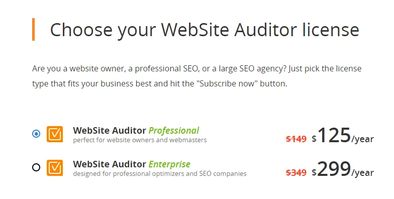 Website Auditor Price Plan /website-auditor-review/images/website-auditor-price.webp