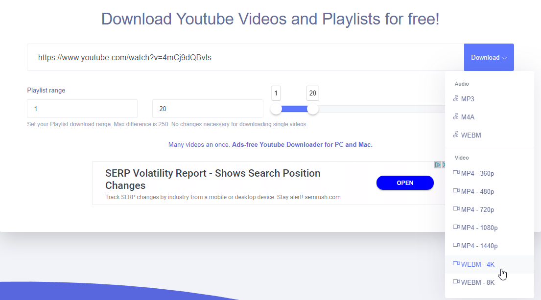 youtube video download hd 1080p free download