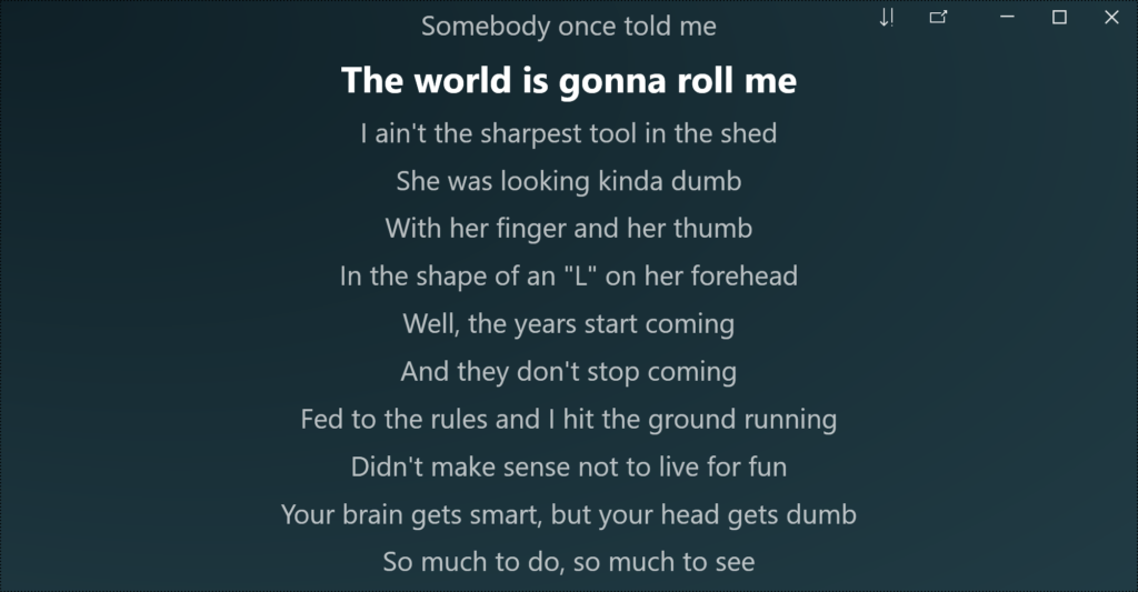 show lyrics on spotify pc