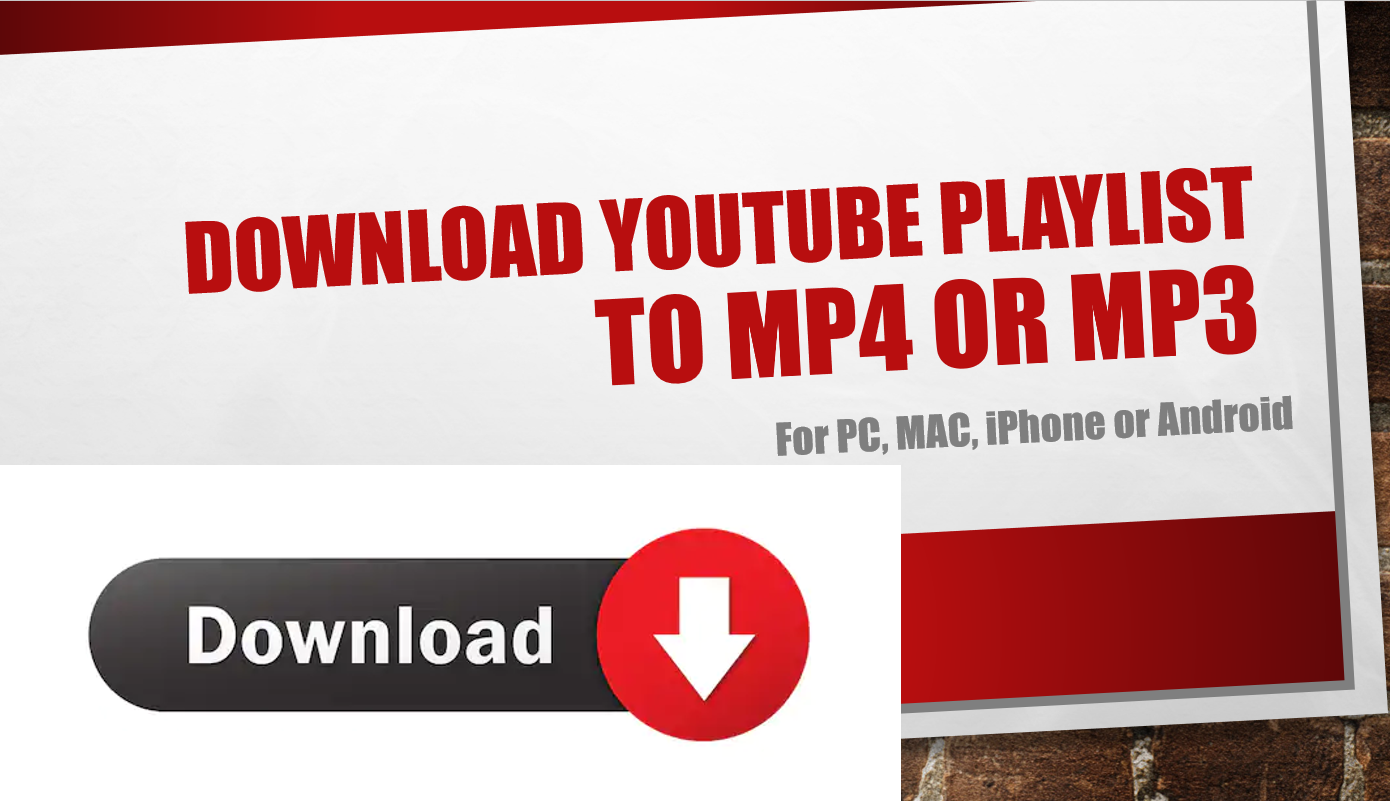 youtube playlist to mp4 downloader