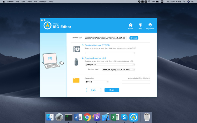 iso to usb for mac