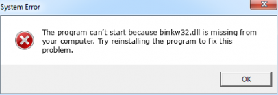 binkw32 dll windows 10
