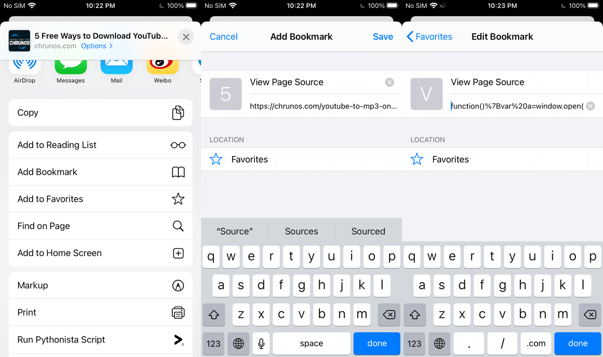 View Page Source iPhone