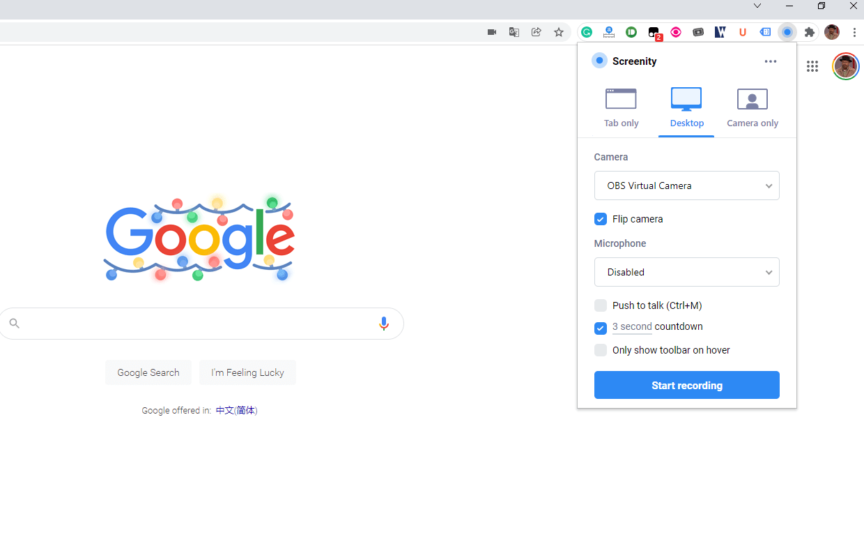 Screen Recorder Chrome Extension