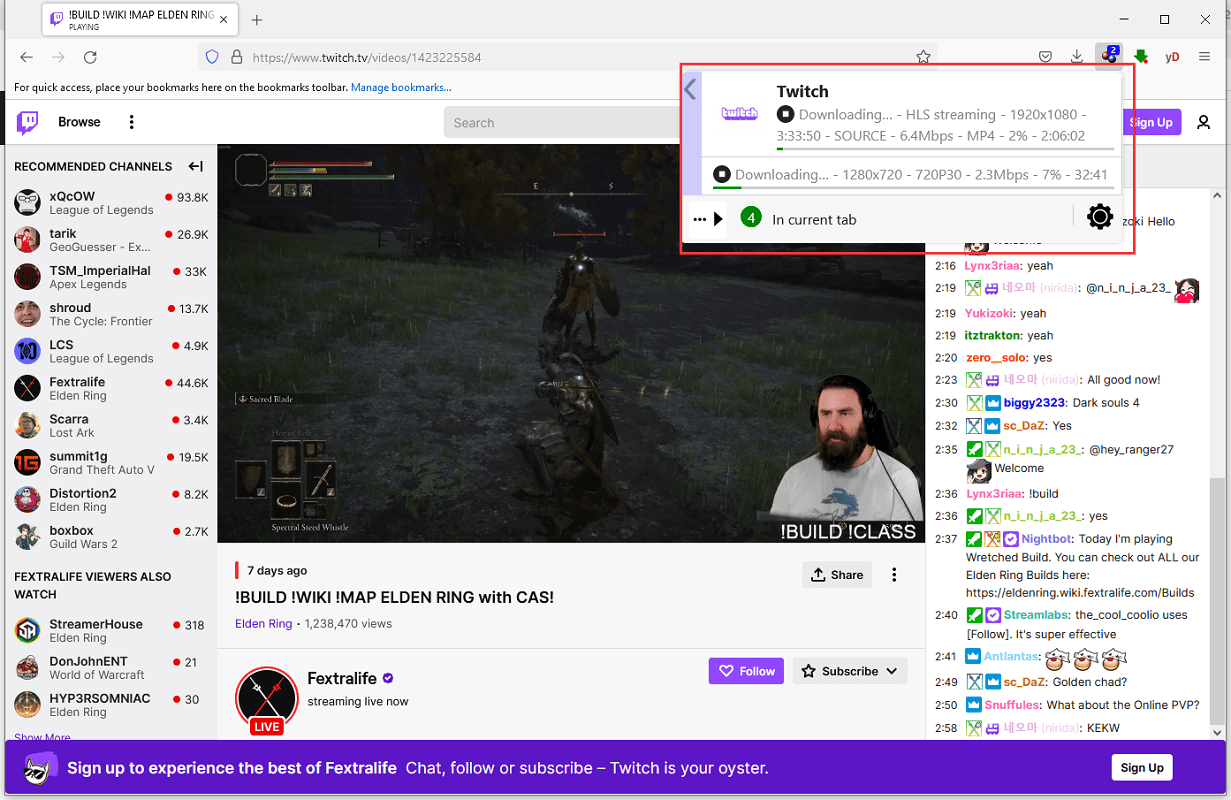 Twitch Video Downloader Add-on