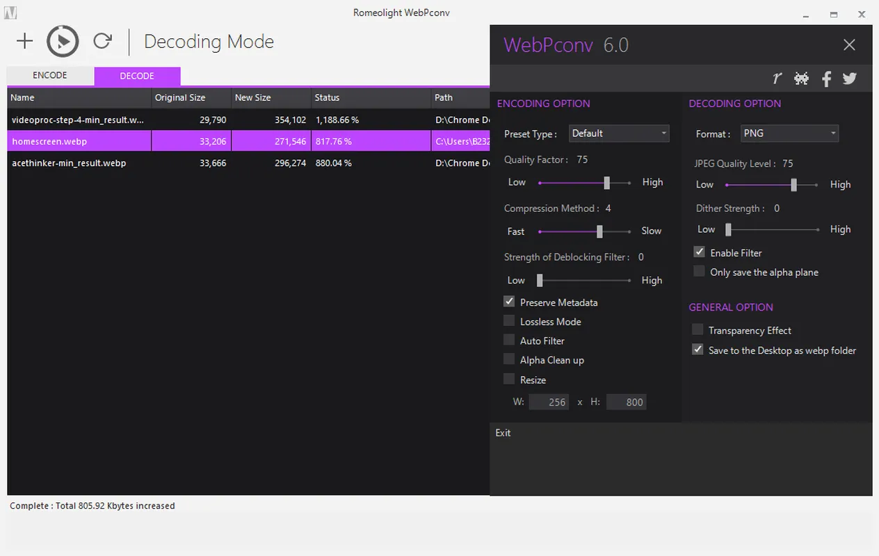WebPconv for Windows