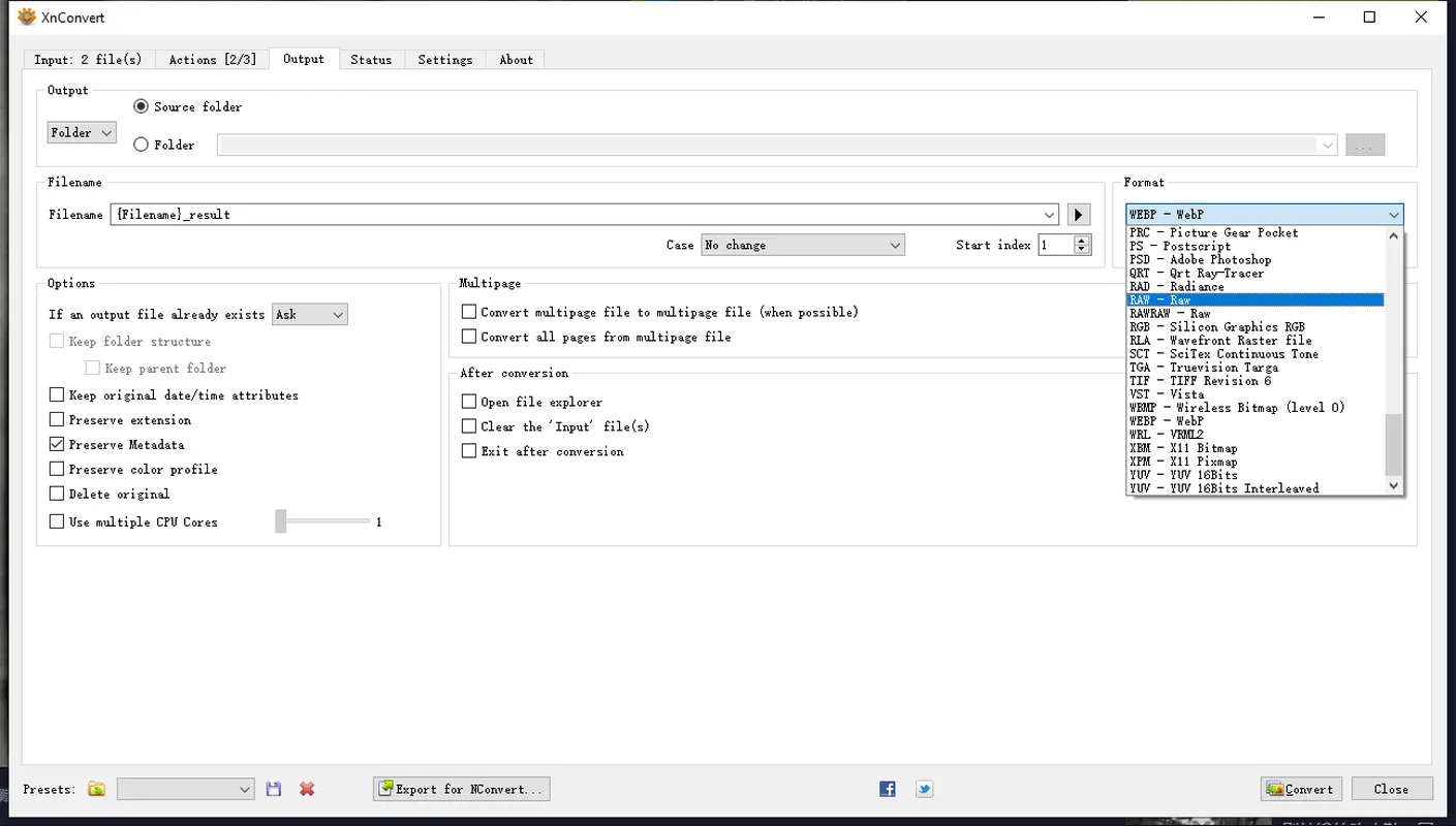XnConvert for Mac and Windows