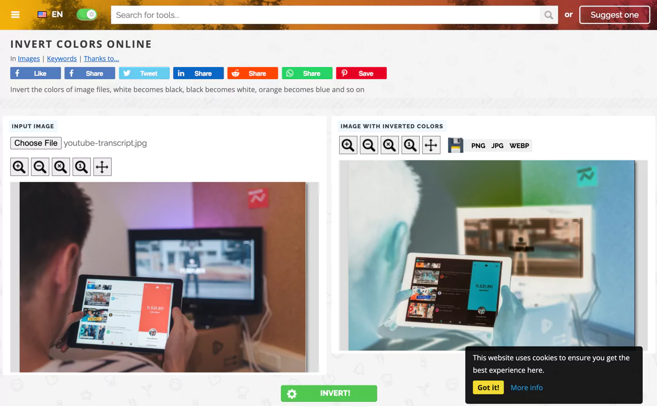 Invert Image Color Online