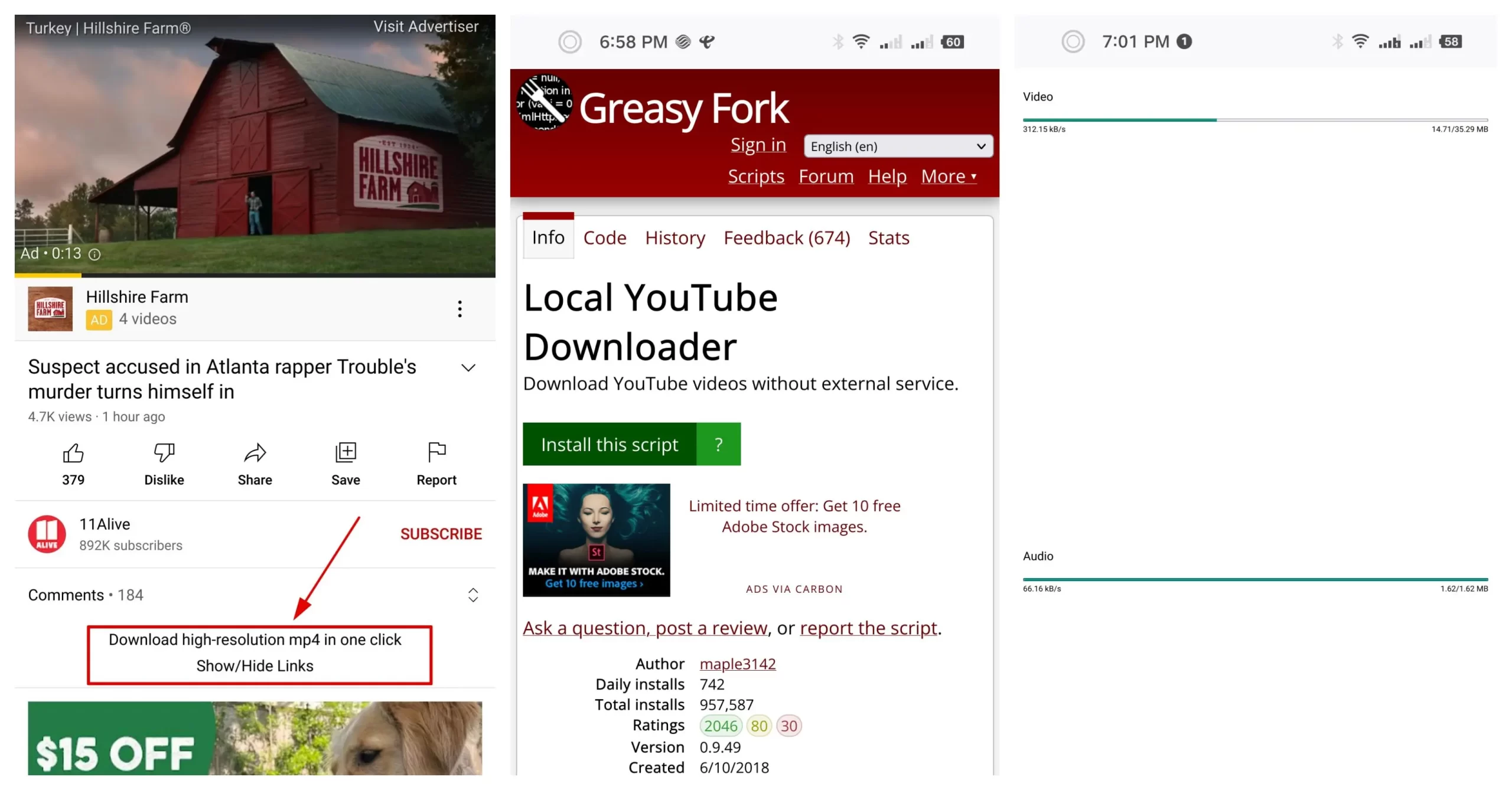 YouTube Downloader Script Android