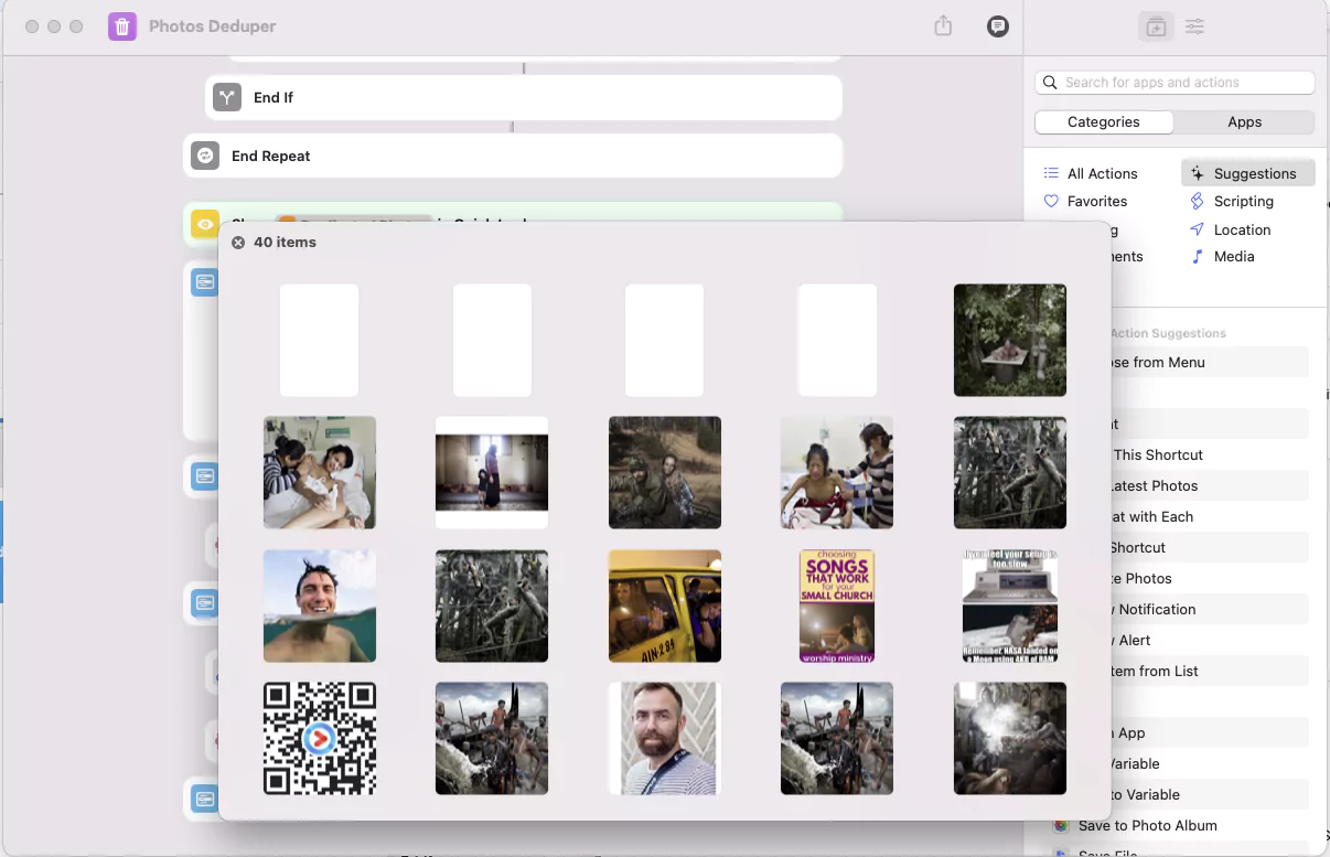 Delete Duplicate Photos Shortcuts