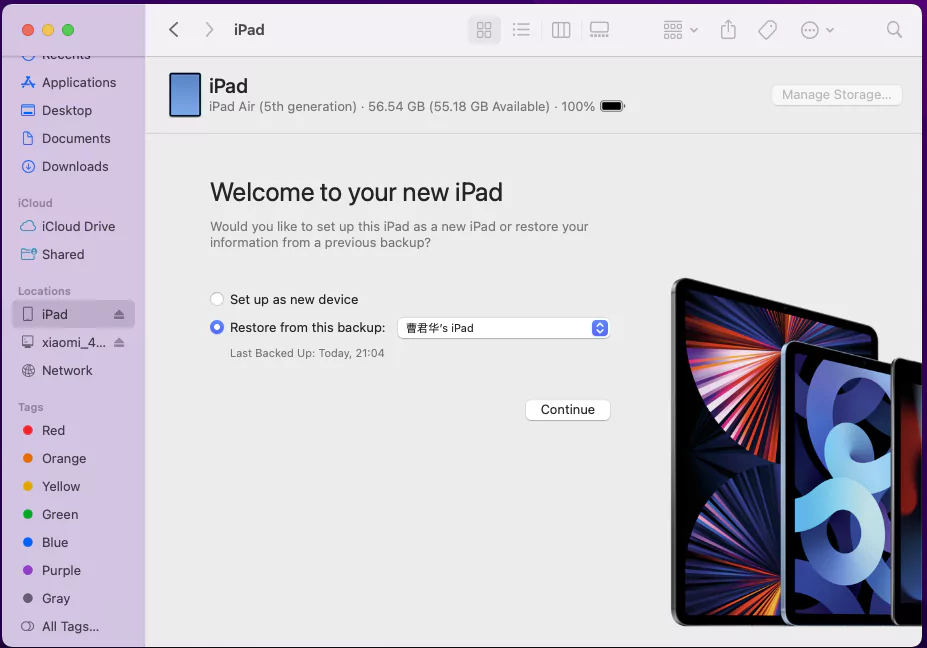 Restore from This Backup Finder