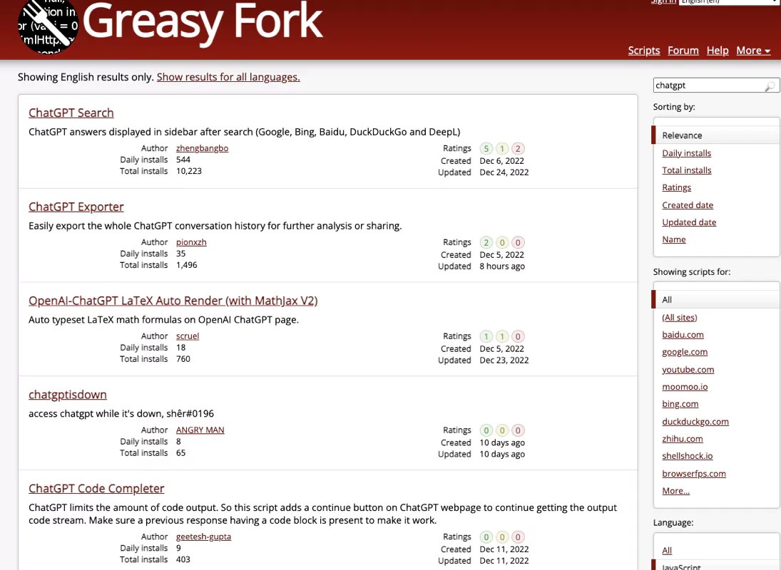 ChatGPT + Tampermonkey Scripts