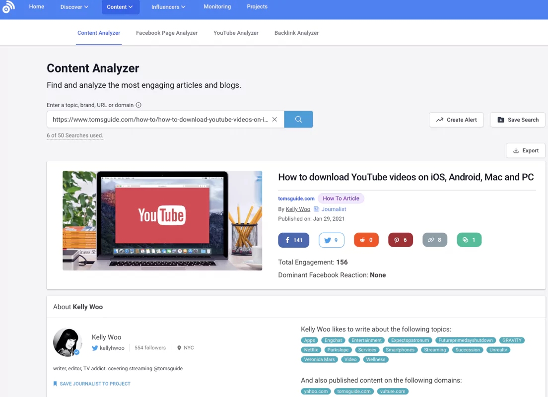 Buzzsumo Content Analyzer