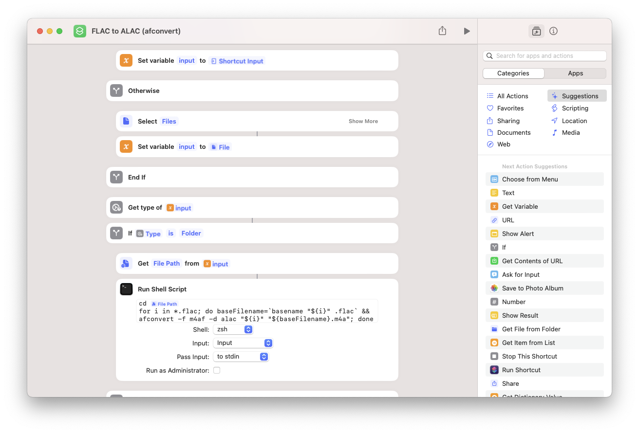 FLAC to ALAC Alconvert