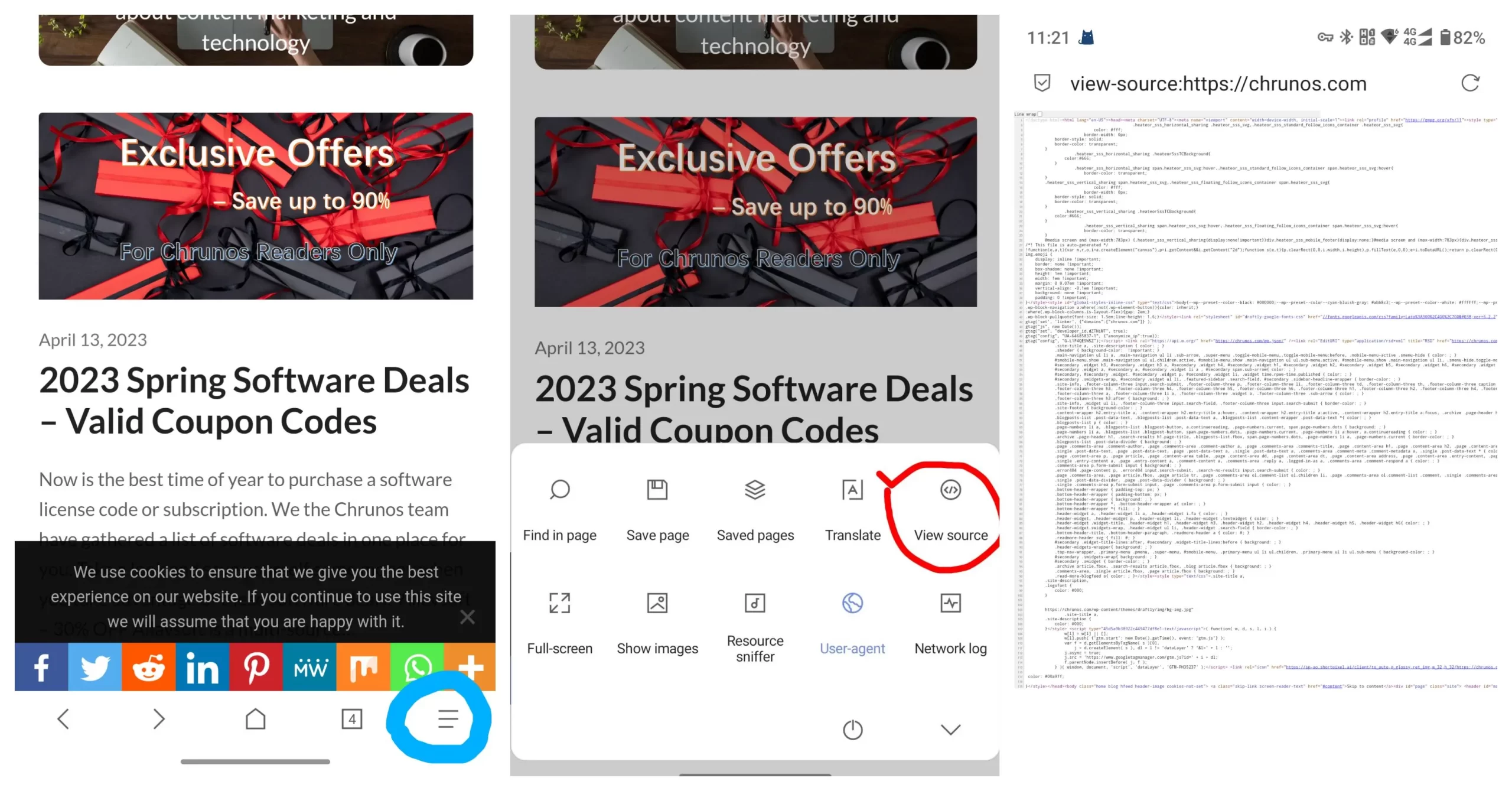 View Source Code Android Via
