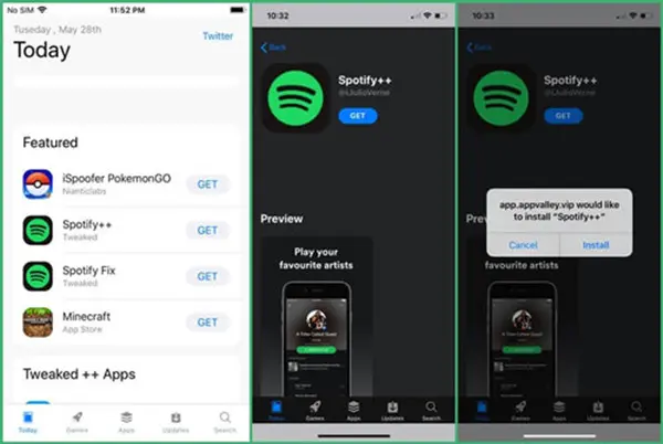 Use Appvalley to Download Spotify