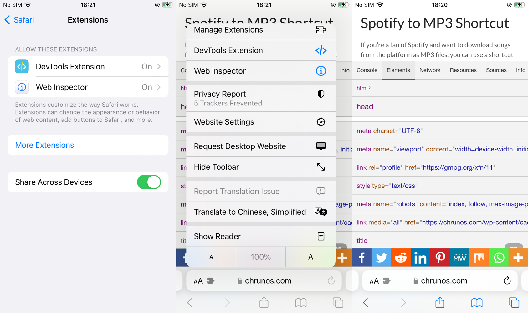 DevTools Extension for Safari