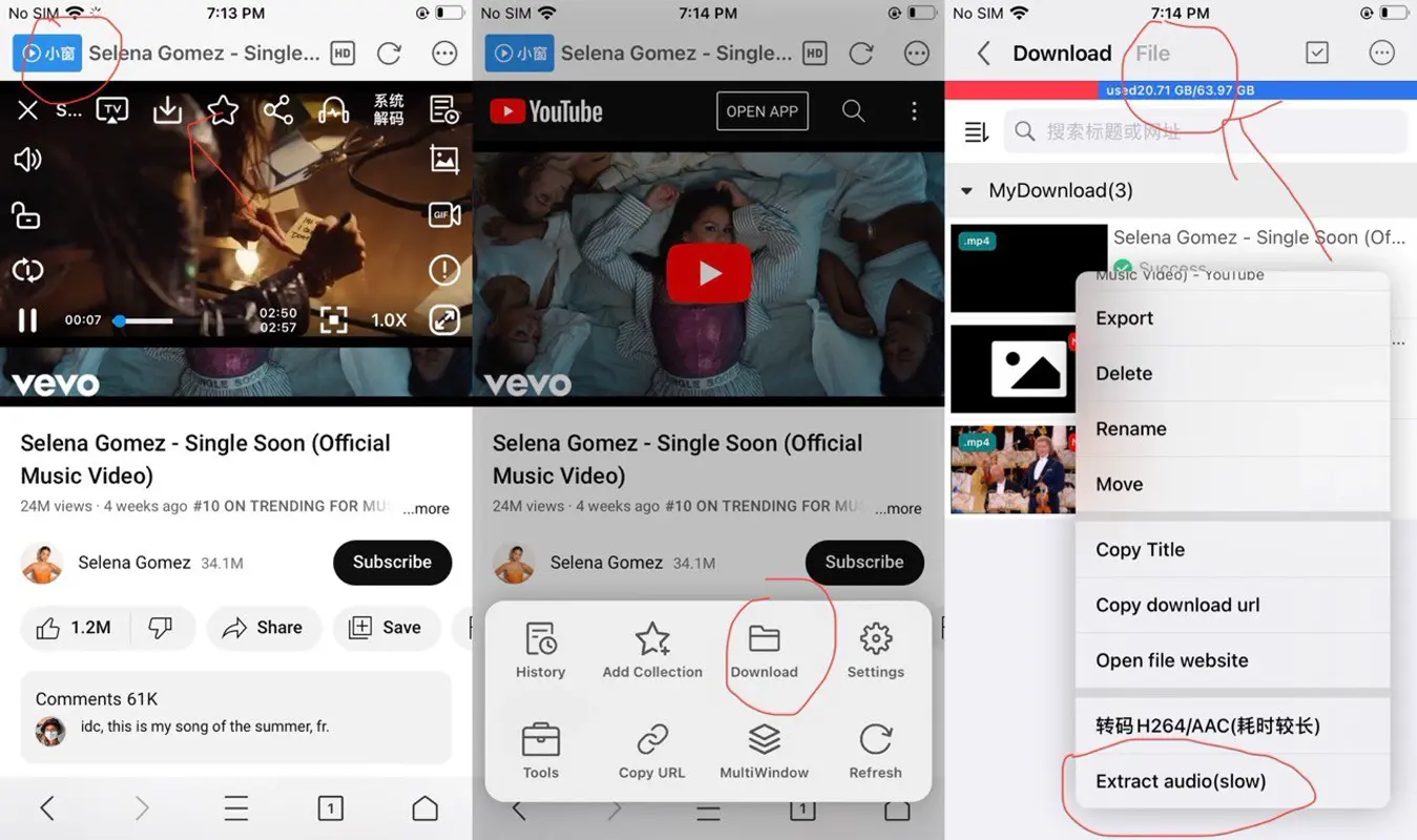 Extract Audio from YouTube on iPhone