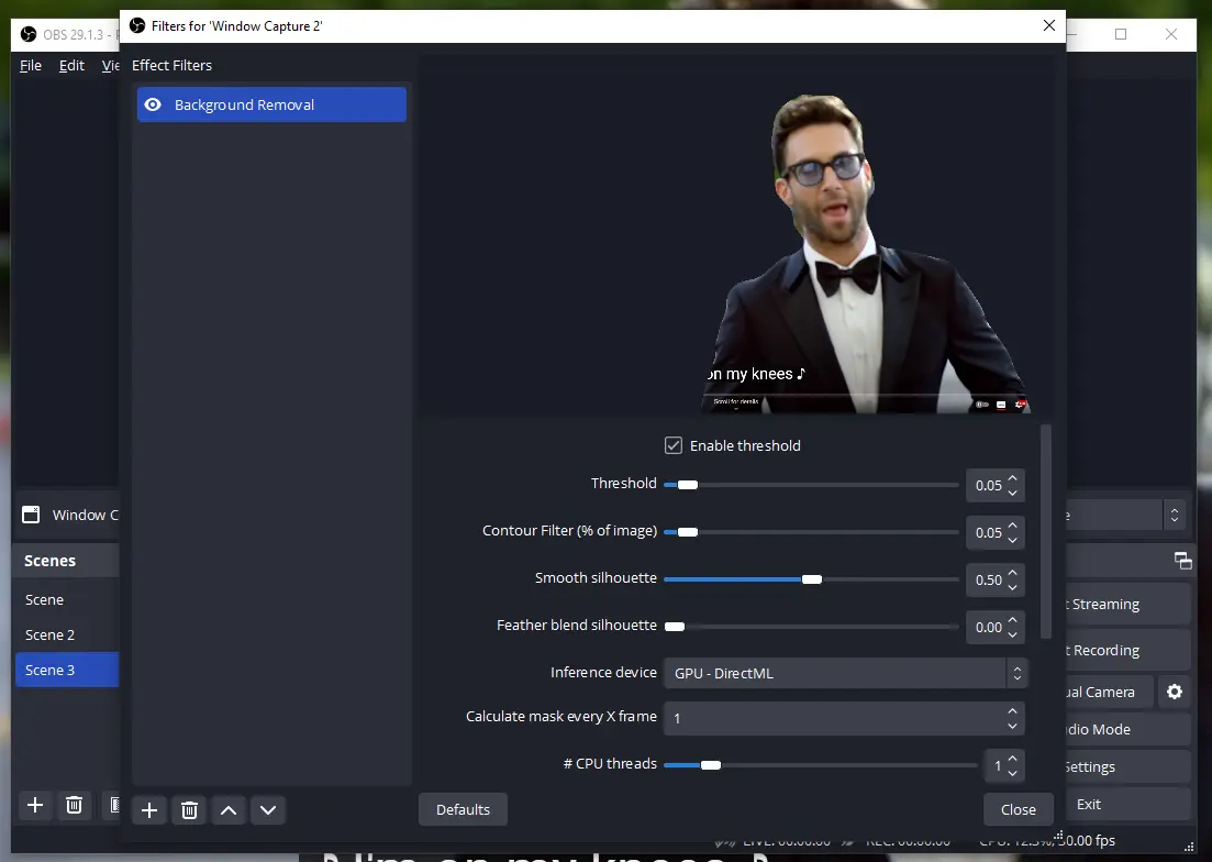 OBS Remove Video Background