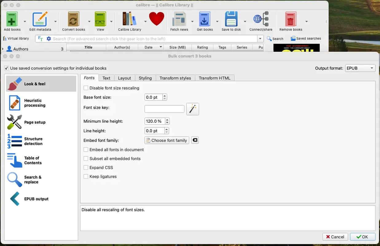 Convert PDF to EPUB Calibre