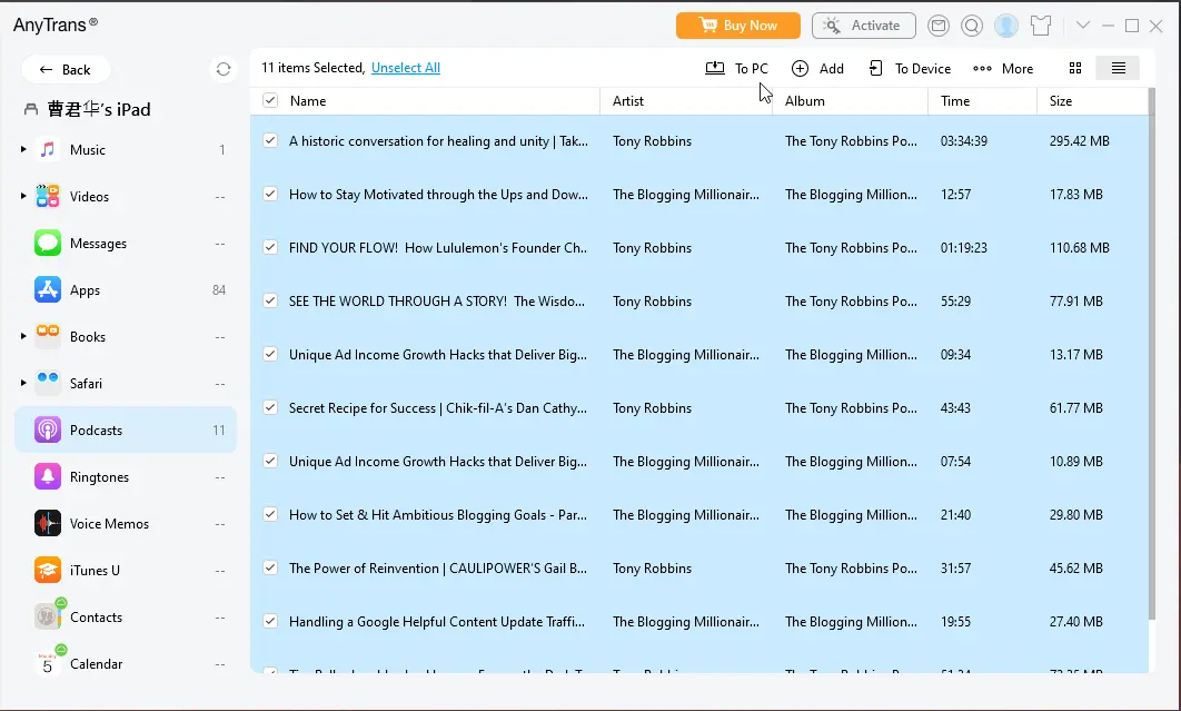 AnyTrans-Transfer-Podcasts