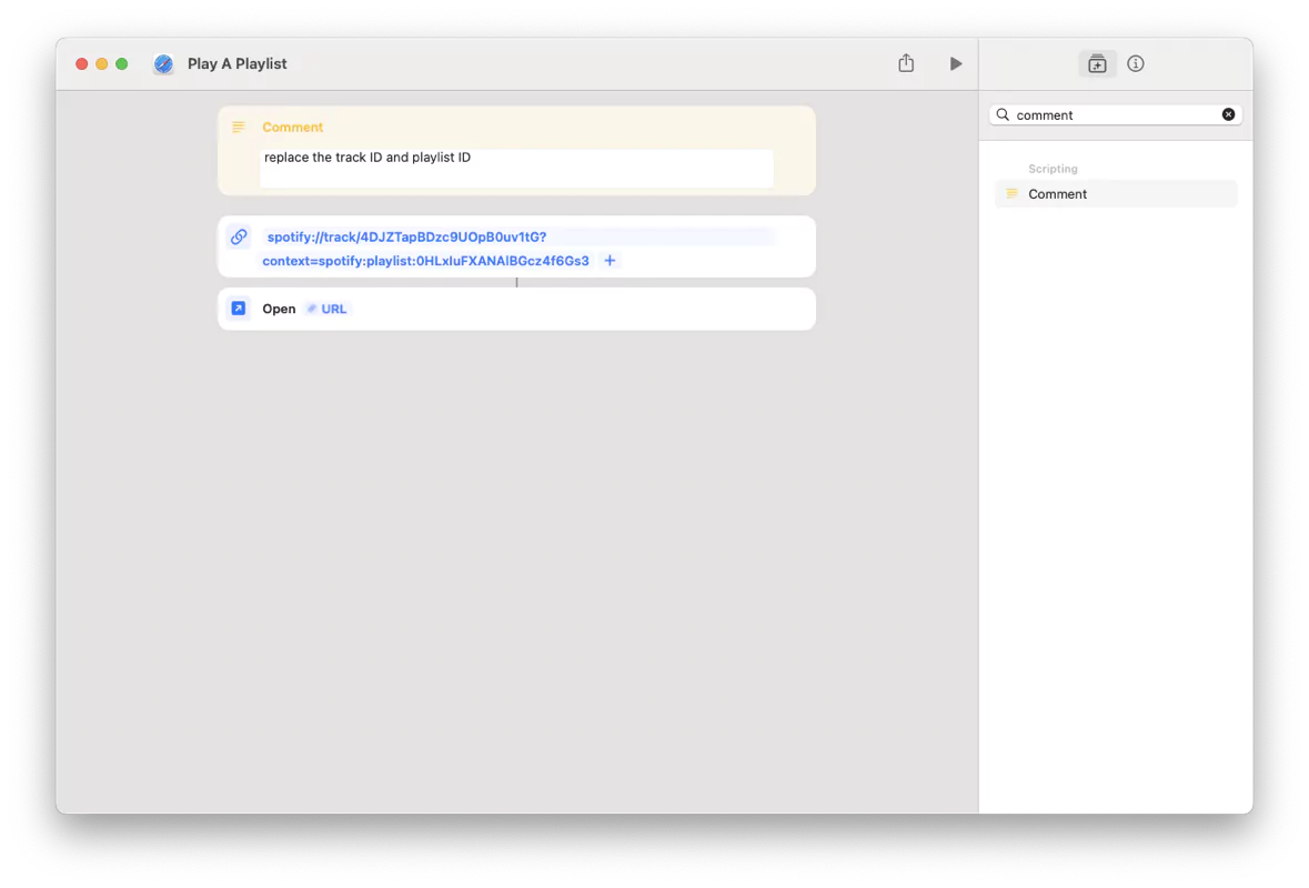 Spotify Playlist URL Shortcut