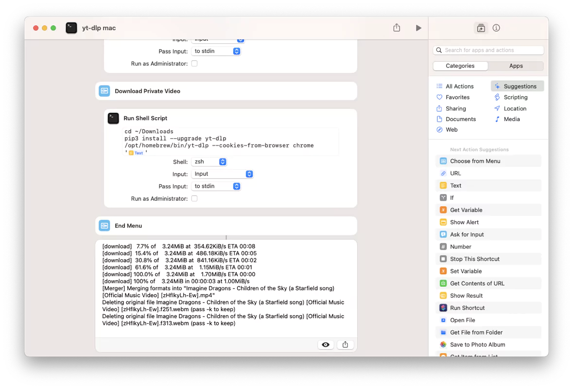 yt-dlp For Mac Shortcut