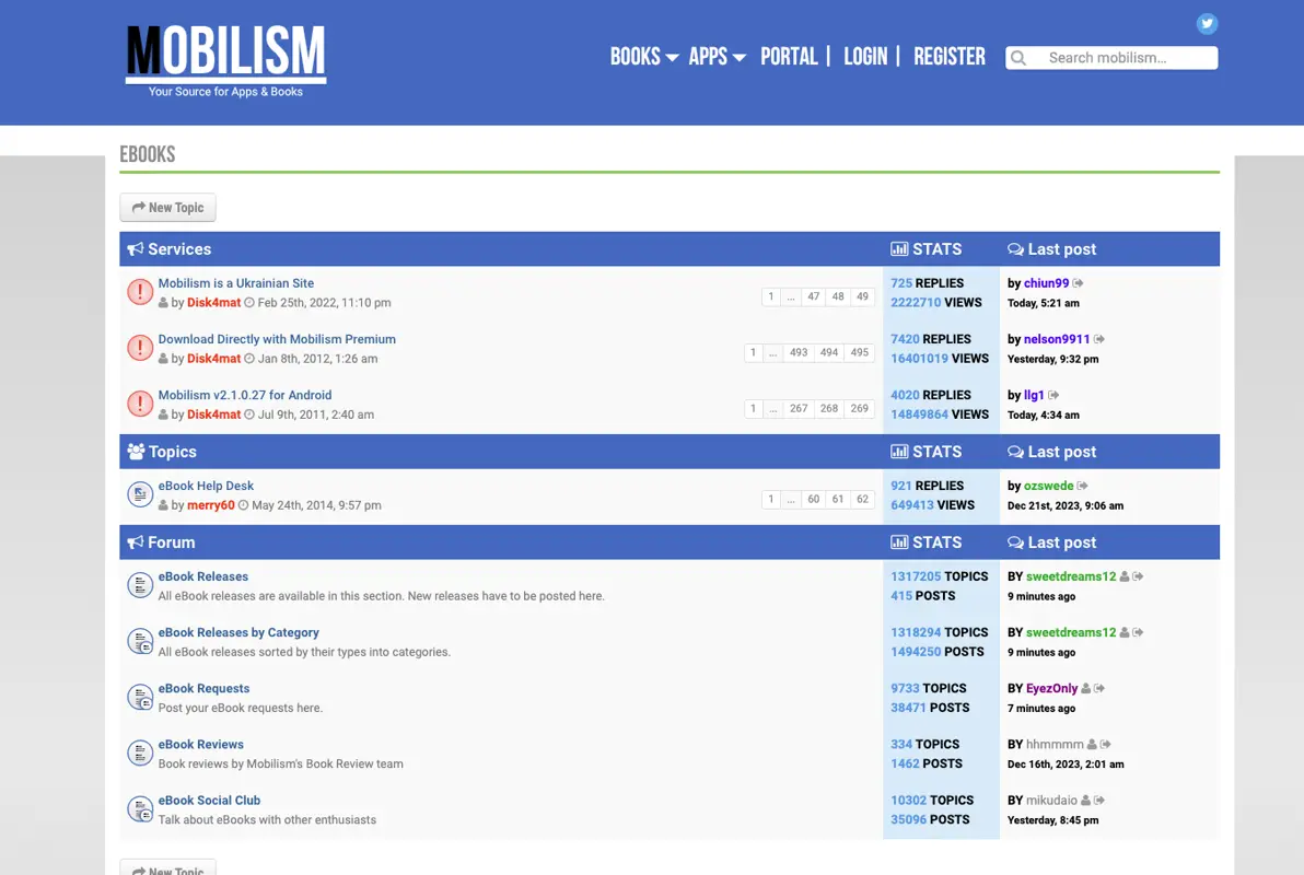 Mobilism for Downloading EPUB Books