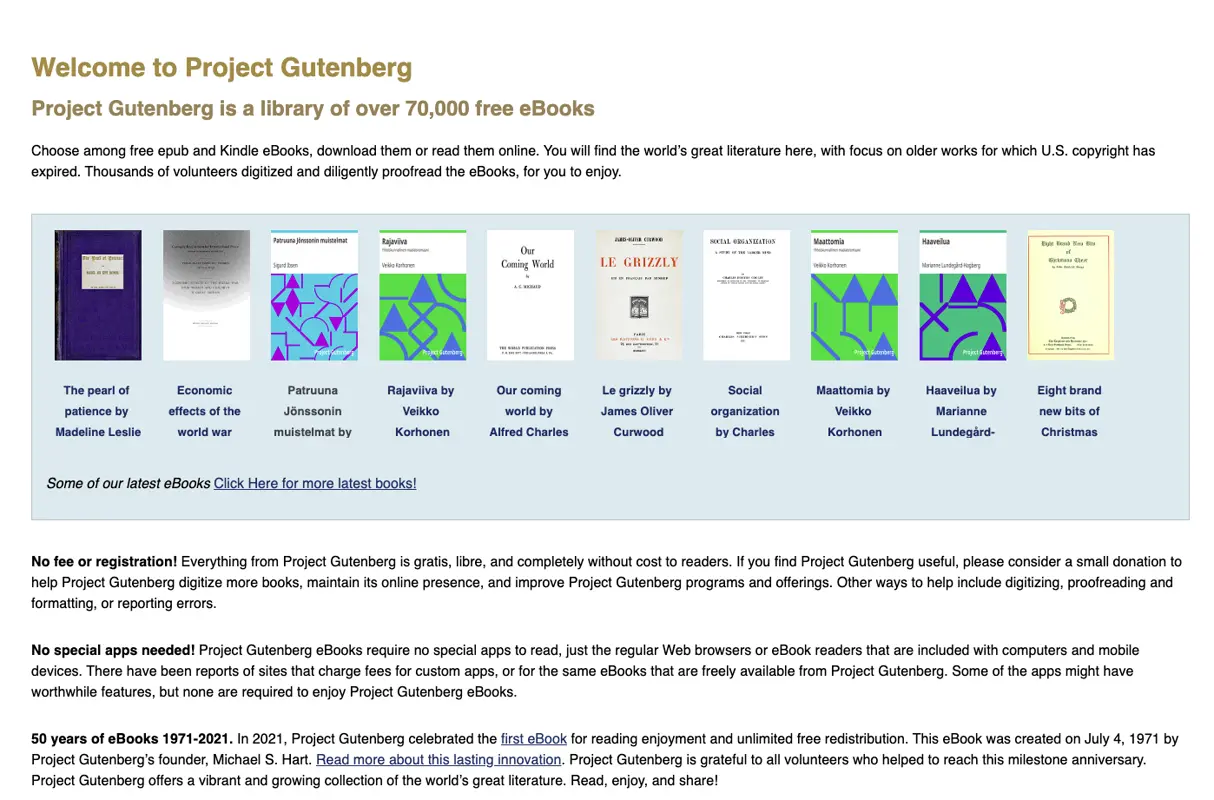 Legally Free EPUB Books