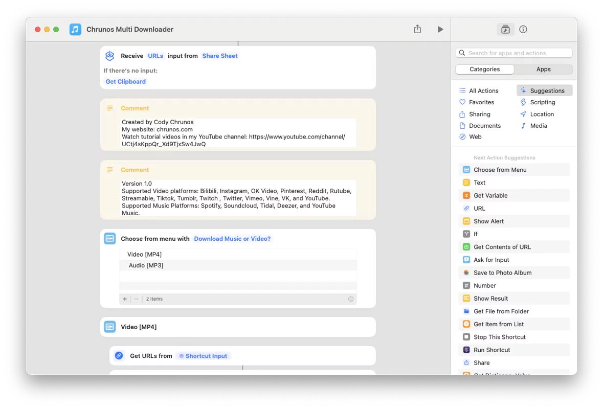 Chrunos Multi Downloader Shortcut