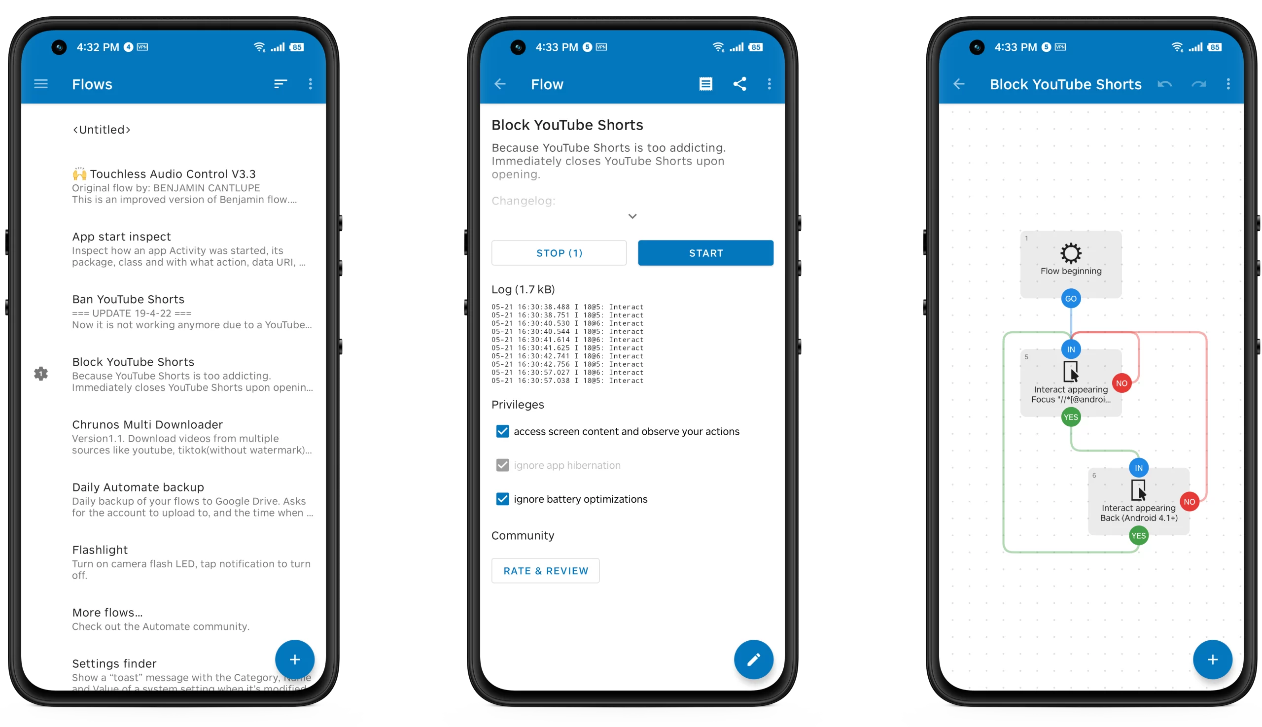 Block YouTube Shorts Flow