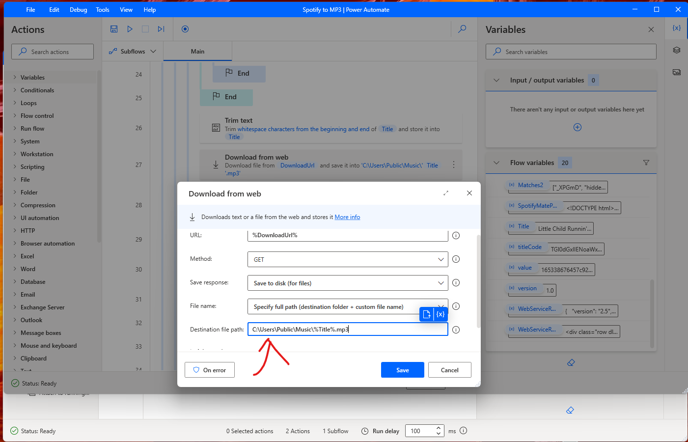 Spotify to MP3 Flow on Windows