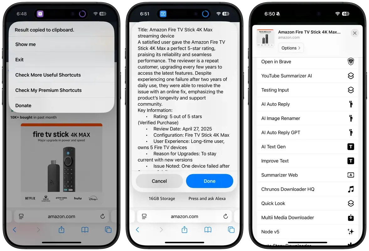 AI Web Summarizer Shortcut
